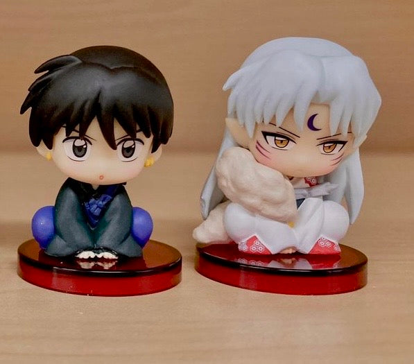 InuYasha Osuwari mini figures - Inu Yasha, Sesshomaru, Kagome, Miroku