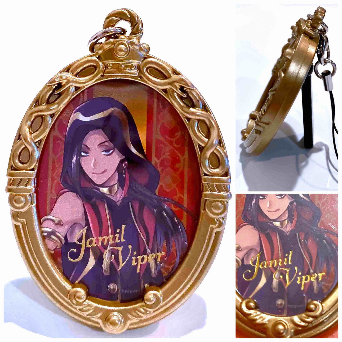 Disney Twisted Wonderland picture frame charm with strap - Savanaclaw, Scarabia, Ignihyde