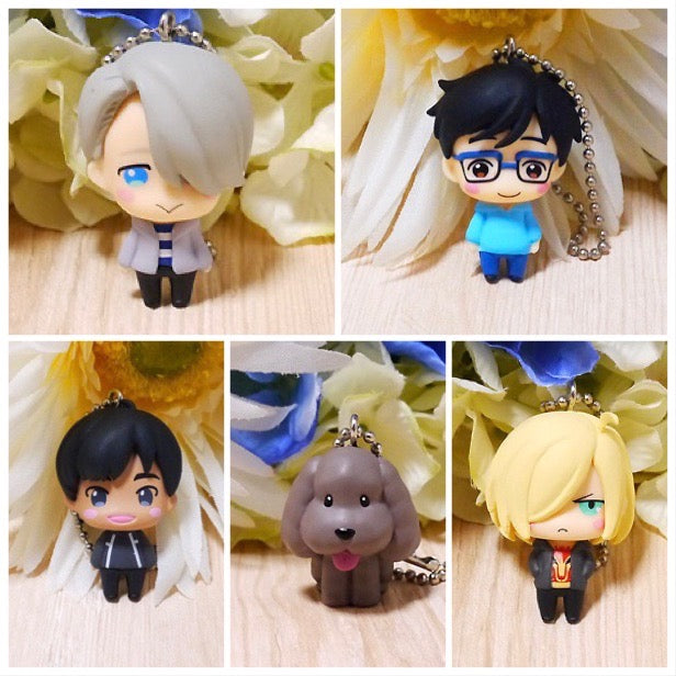 Yuri On Ice mascot figurine keychains