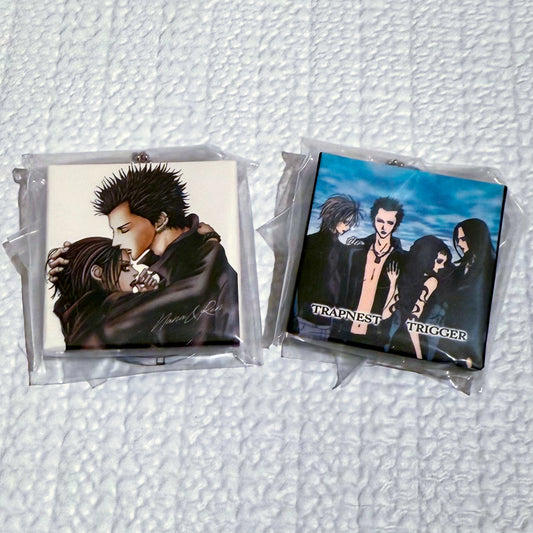 Nana CD style acrylic keychain charms set of 2 - Ren x Nana Osaki + Trapnest