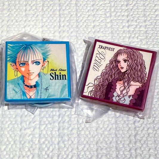 Nana CD style acrylic keychain charms set of 2 - Shin from Black Stones + Reira from Trapnest